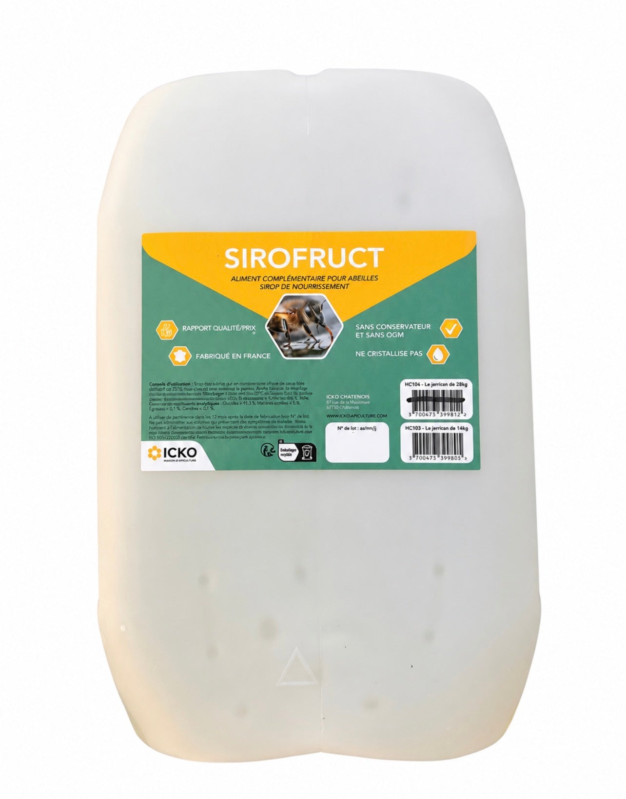 VRAC:  Sirop de nourissement au prix de 1,10 euros/kg