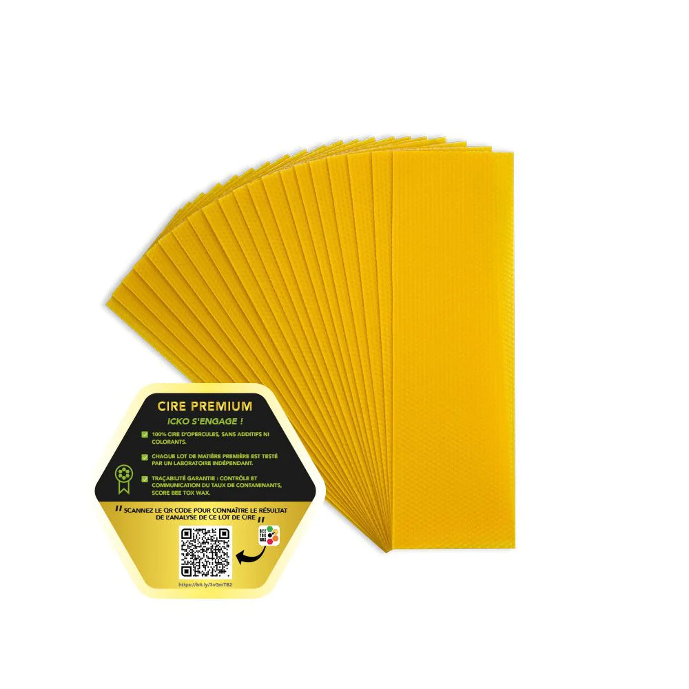 Cire sélectionnée PREMIUM gaufrée - hausse Voirnot (160 X 320 mm) - 5 kg