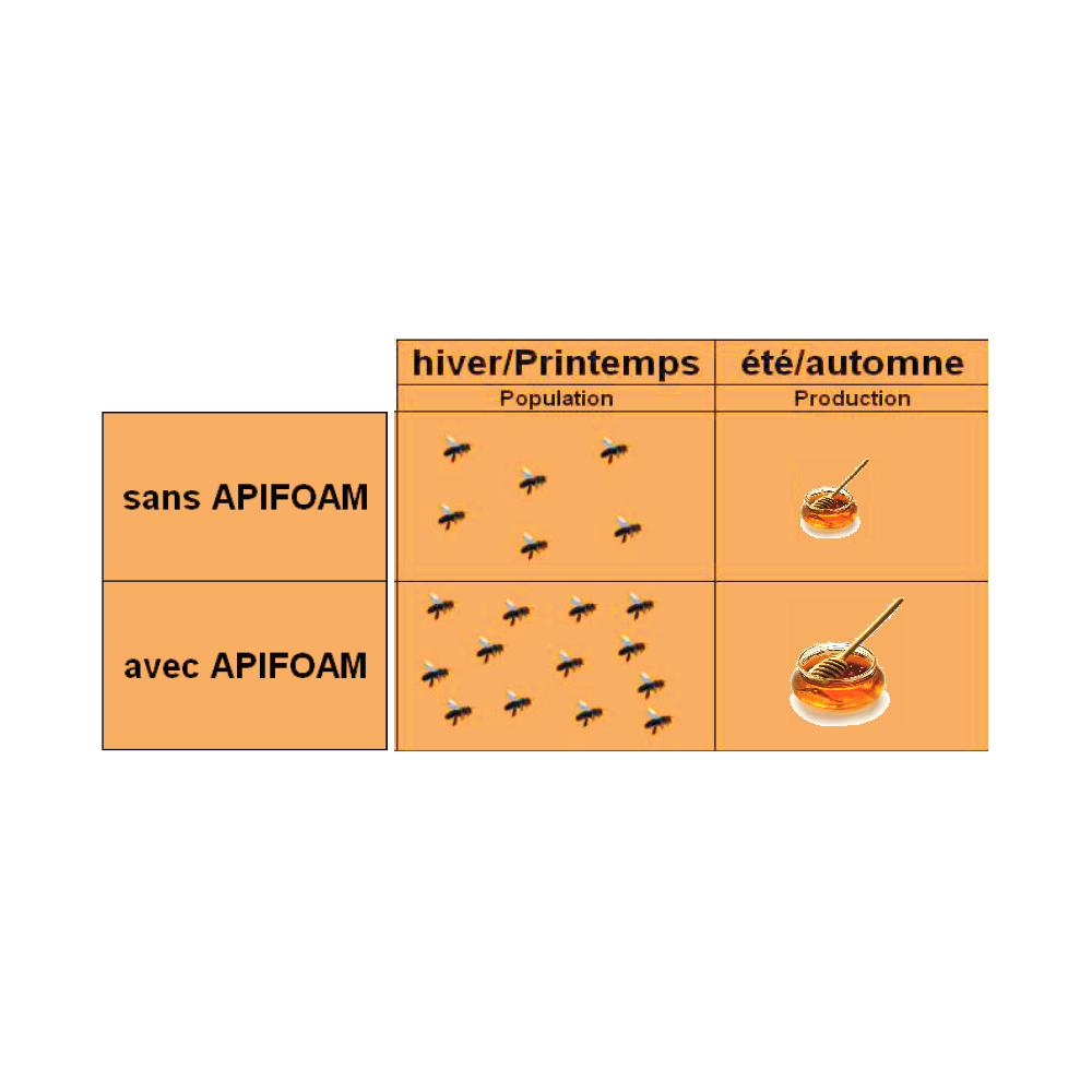 Panneau isolant apifoam pour ruche 10 cadres dadant/langstroth - lot de 4
