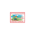 Panneau PVC de rucher "Attention Abeilles" motif petit garçon - 42x29,5 cm