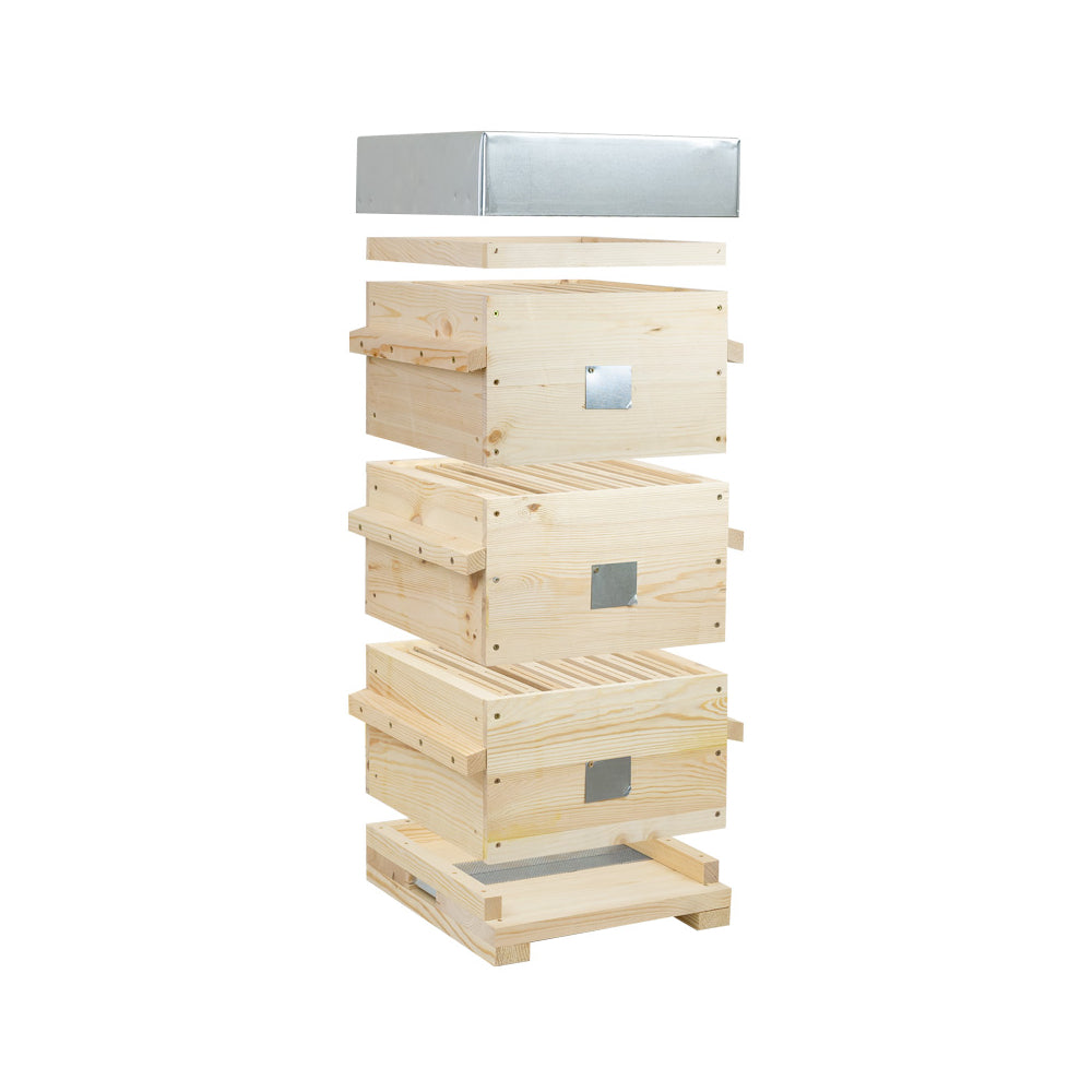 Ruche Warré 3 corps mi-bois Ruchéco complète
