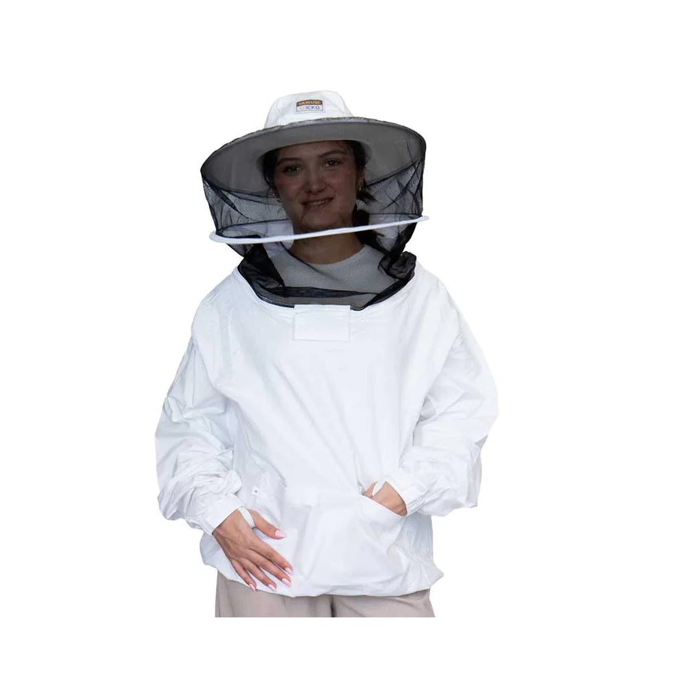 Vareuse apicole confortable chapeau zippé - toile légère