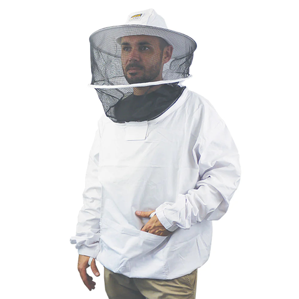 Vareuse apicole confortable chapeau zippé - toile légère